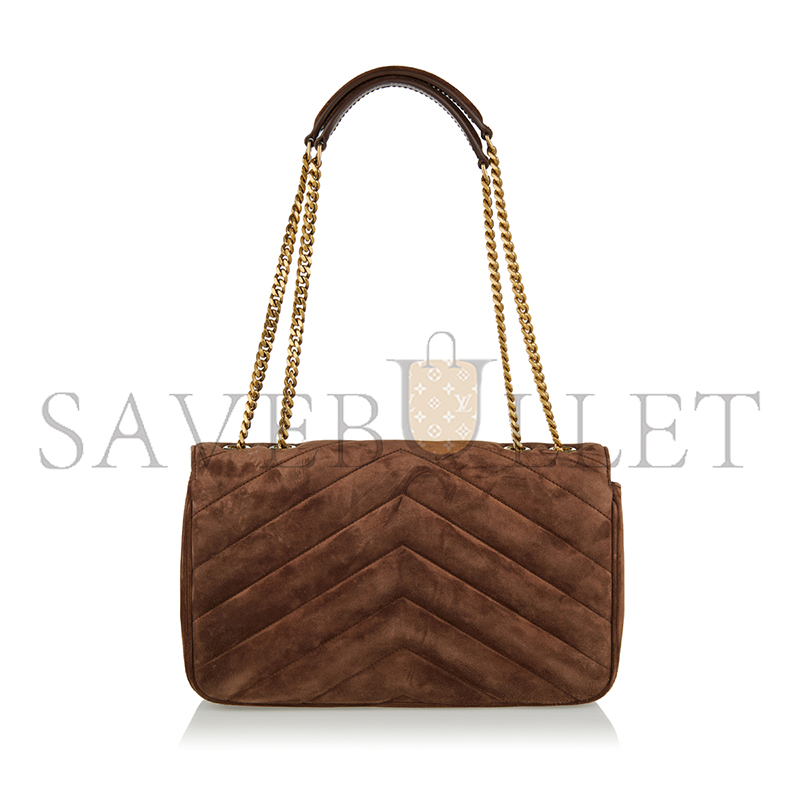 YSL LOULOU MEDIUM IN MATELASSÉ SUEDE 801439AAEY62358 (29*17*8cm)